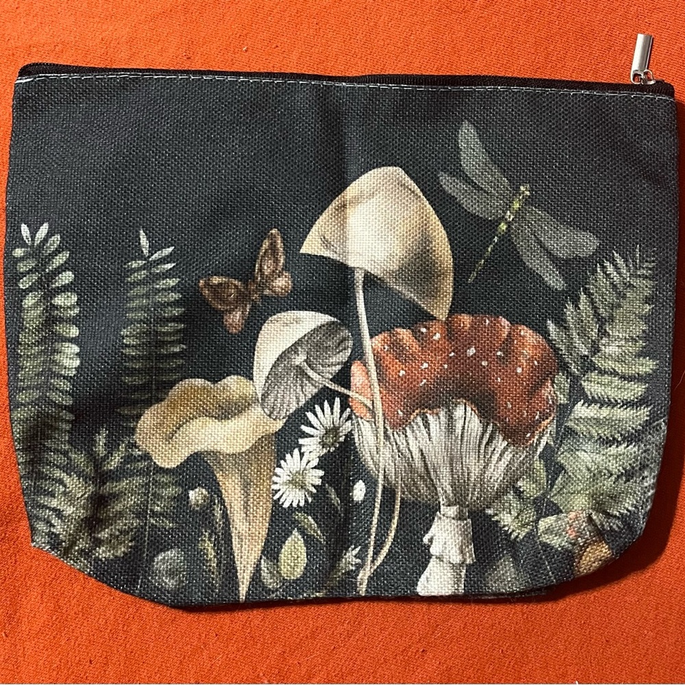 Large Mushroom Makeup Bag
